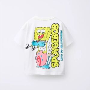 Zara Kids White SpongeBob Tee